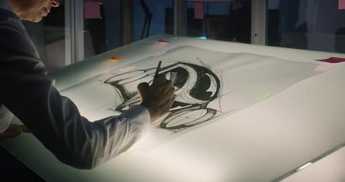 Autodesigner bei der Arbeit