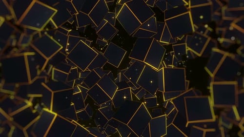 Cube Gold Background