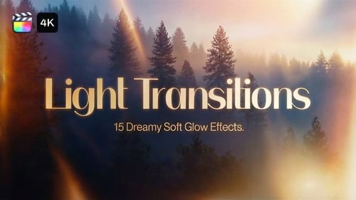 Dynamic Luminous Light Glow Transitions for Elegant Video Edits