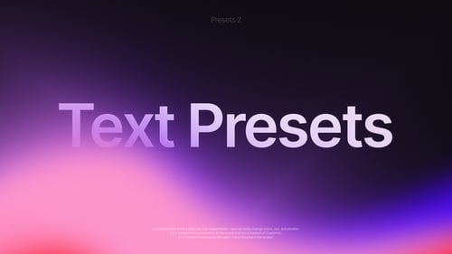 Predefinições de texto para o Premiere Pro