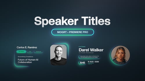 Neon Speaker Titles for Premiere Pro