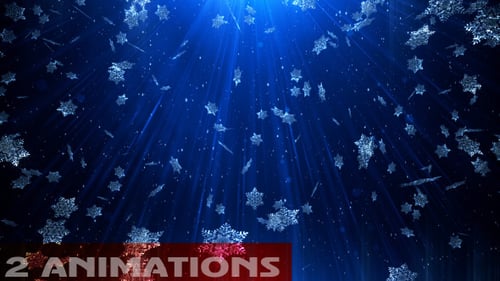 Animated Falling Snowflakes Winter Holiday Background