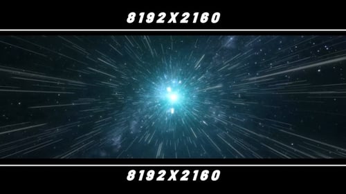 Warp Speed Light Tunnel Through Space