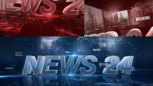 Dynamic 3D News Channel Intro with Global Data Overlays