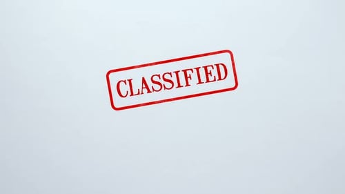 Classified Stamp on White Background