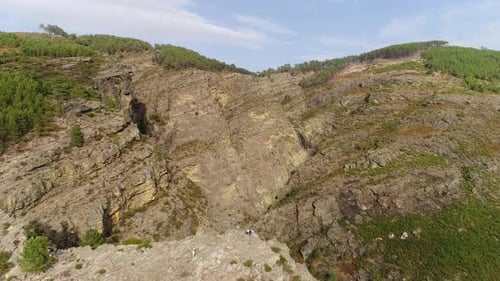 Vista aérea do penhasco