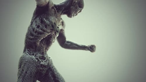 Horrifying Creature Posing to Strike Animation