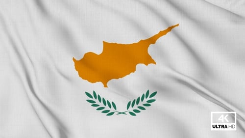 Cyprus National Flag Waving Seamless Loop