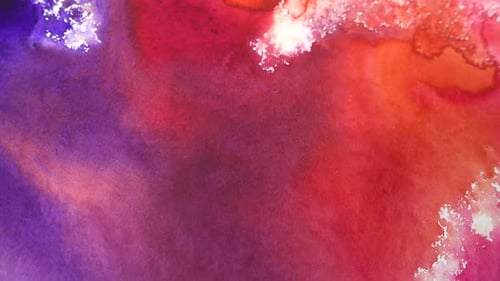 Abstract Colorful Watercolor Paint Mixing and Moving