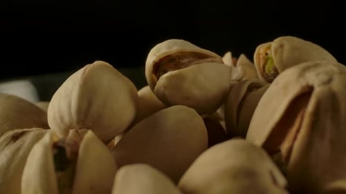 Close-Up View of Pistachios