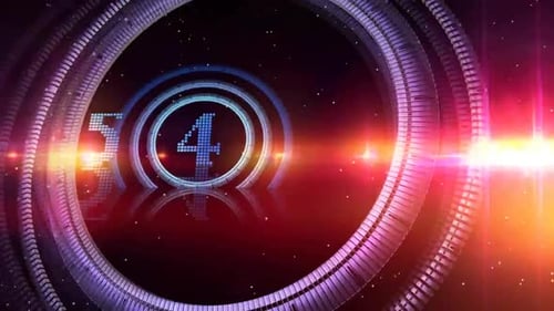 3D Countdown-Zahlen Animationshintergrund 22