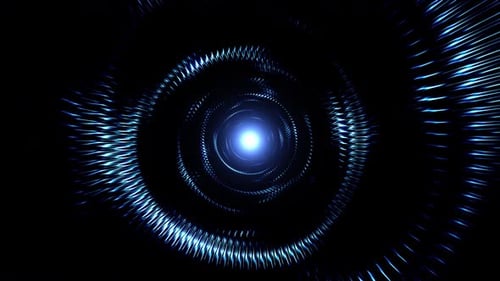 Glowing Blue Light Swirl Wave