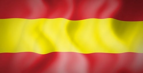 Spanish National Flag Waving Loop