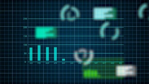 Stock market animated graphic. Stock price chart.
