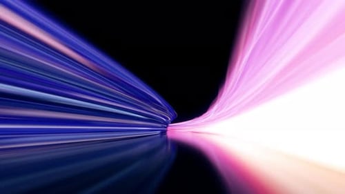Vibrant Abstract Light Streaks Tunnel Animation