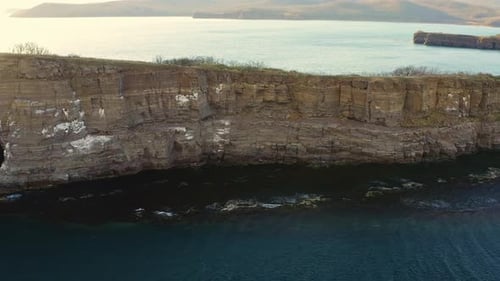 Sea Coast with Beautiful High Cliffs
