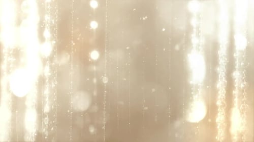 Elegant Golden Shimmering Particles and Bokeh Background