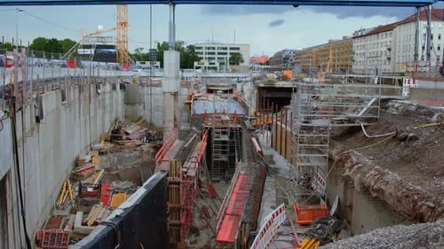 Se está construyendo un túnel en la construcción masiva de la estación de tren de Stuttgart 21