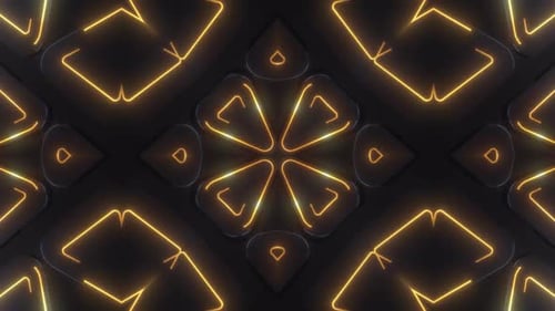 Abstract Neon Geometric Pattern Loop Background