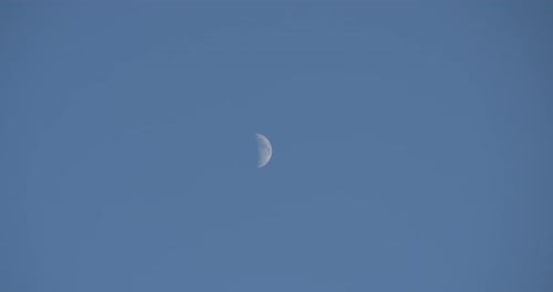 Crescent moon on the sky