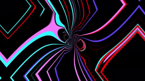 La ligne tourne autour du centre d'une fleur
