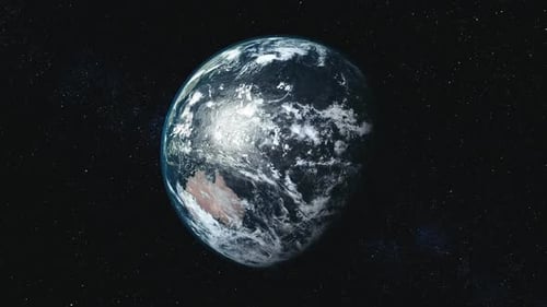 Der Planet Erde kreist gegen die Sonne und verursacht eine fantastische Sonnenfinsternis