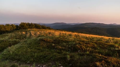 Mountainside Ridge at Sunset, Beautiful Landscape