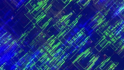 Fondo de tecnología cibernética en bucle 4k 3