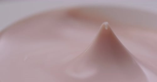 Macro Shot of a Light Pink Cream