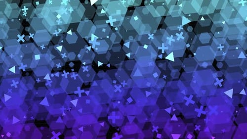 Abstract Geometric Hexagon Digital Background Animation