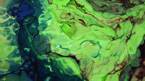 Abstract Bubbling Arty Pattern Liquid Paint Texture