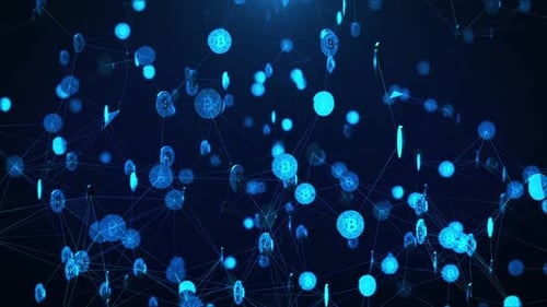 Hintergrund der Blockchain-Technologie Bitcoin Virtual Currency Connection