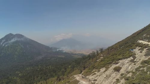 Mountain Landscape Jawa Island Indonesia