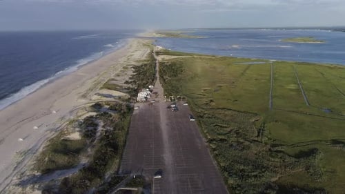 Flying Towards Moriches Bay in Westhampton New York