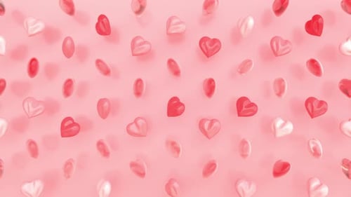 Sweet Floating Hearts Romantic Celebration Background