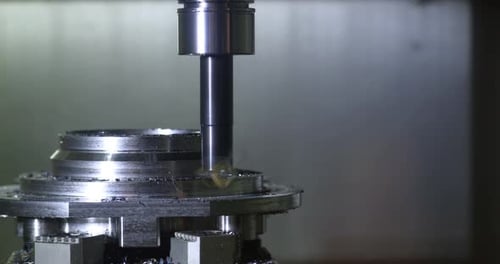 Laser Weld Robotic Automatic Machinery Cut Close Up. Metal Cut