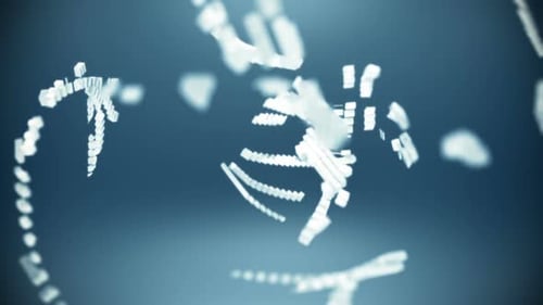 Inspiring animation of business headword appearing from dust particles. HD