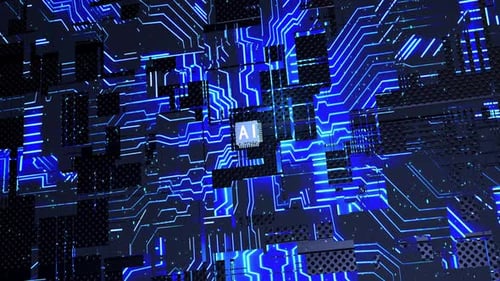 Concepto de fondo de tecnología de inteligencia artificial