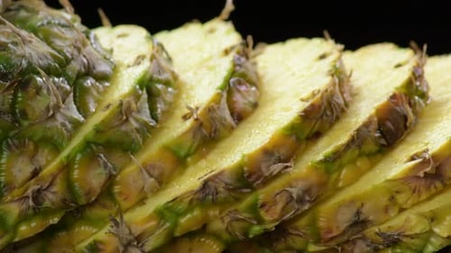 Close up of Sliced Yellow Pineapple