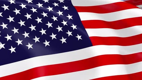 Waving American Flag Seamless Loop For Patriotic Events