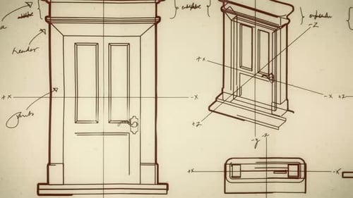 Diseño técnico de puerta Panorámica y zoom suaves de la cámara
