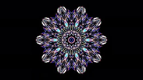 Abstract Glitch Kaleidoscope Shimmering Pattern Animation