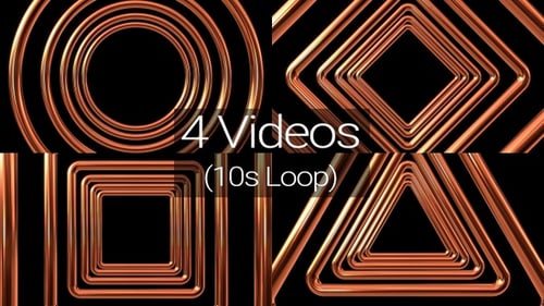 Boucle sans fin de cadre annulaire en métal bronze concentrique