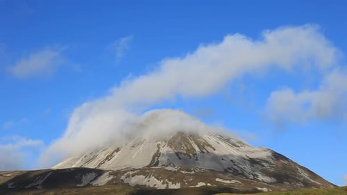 Clouds over Mount Errigal in Glenveagh national park in Ireland