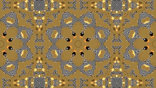 Abstract pattern background, White And Wheat Color Abstract Mandala Pattern Animation Kaleidoscope