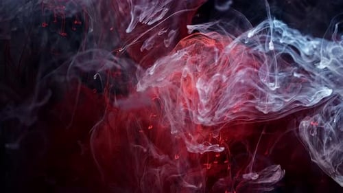 Stilvoller abstrakter moderner Hintergrund. Farbiger Weltraum-Hintergrund. Blaue, weiße und rote Aquarelltinte