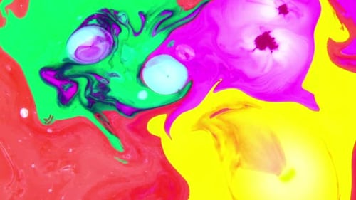 Multicolor Liquid Paint Surface 3