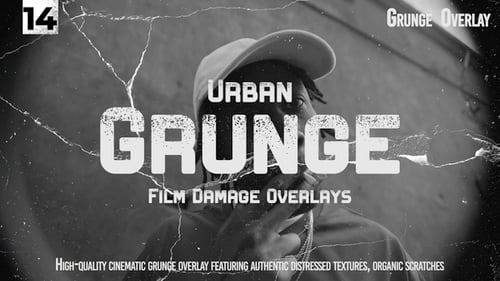 Cinematic Grunge Overlays with Distressed Textures and Film Scratches