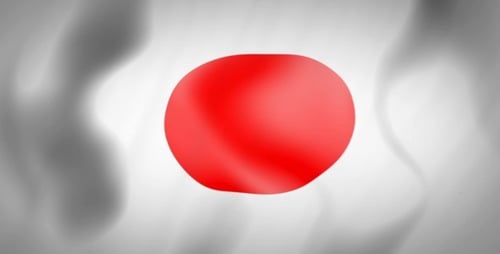 Silk Flag Animation of Japan