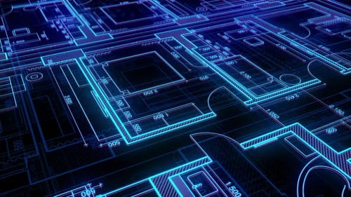 Plano del piso de la casa con idea interior y concepto de boceto creativo 4k